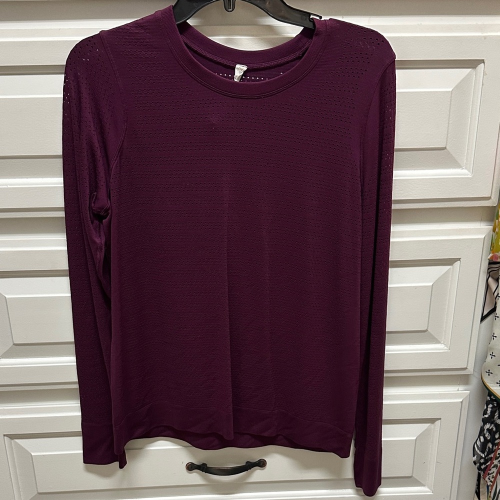Lululemon Athletica swiftly Rich Plum Long Sleeve Top